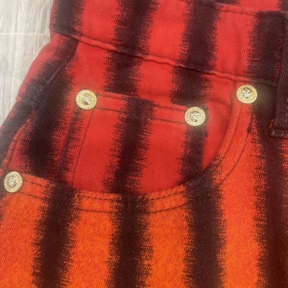 VTG Versace Jeans Couture Women’s Jeans Striped Pants Sz 28 Sz 42 Italy rare - Picture 4 of 14